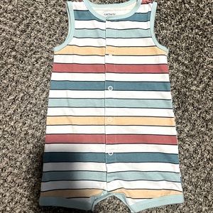 Carters striped shark romper